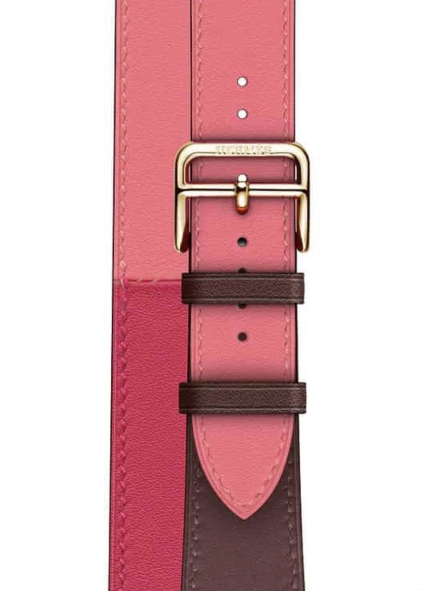 Apple Watch Hermès Rose Extreme, Azalee, Bordeaux Double Tour