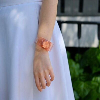 ISSEY MIYAKE O Series Bangle Watch SAKURA designed by Tokujin