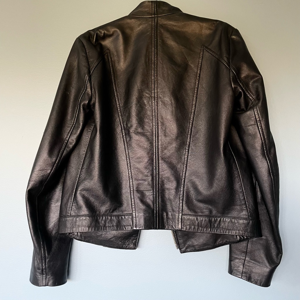 Helmut Lang Lamb Leather Moto Jacket XS P Black | eBay