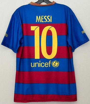 FC Barcelona Soccer Jersey Men's Size Medium Lionel Messi #10 Blue