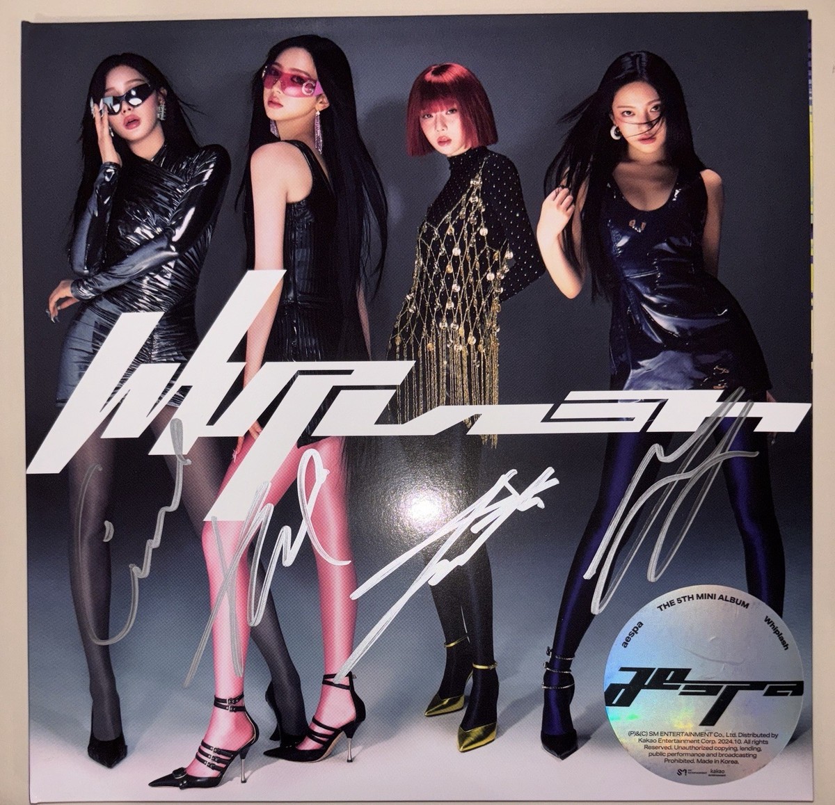 aespa [Whiplash] All Member Autographed Signed Album Speed Ver | eBay