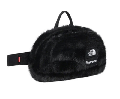 NEW Supreme North Face Faux Fur Waist Bag Black | eBay