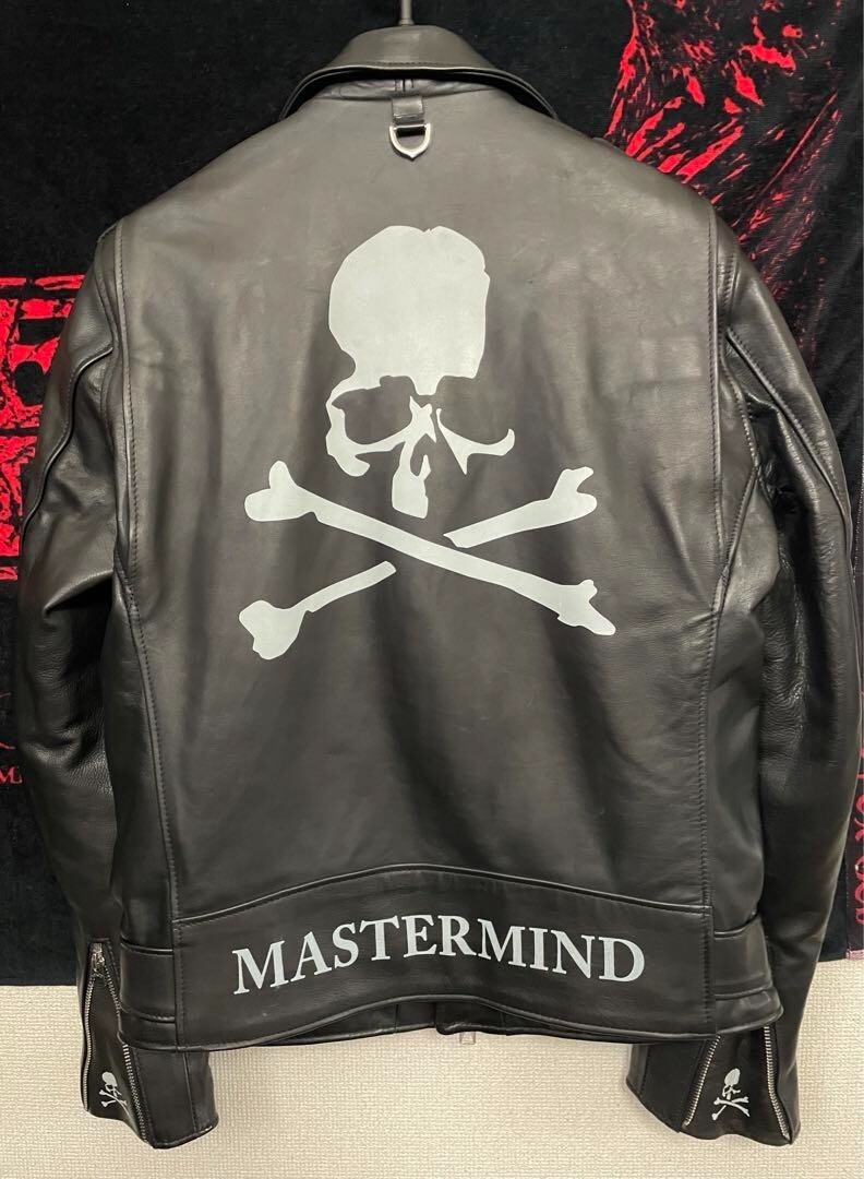 mastermind Japan x Schott NYC Leather Jacket One Star 613mm Size