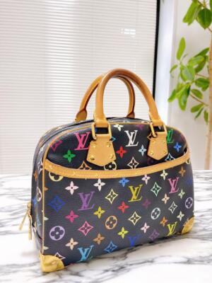 LOUIS VUITTON Trouville M92662 Hand Bag Takashi Murakami Monogram
