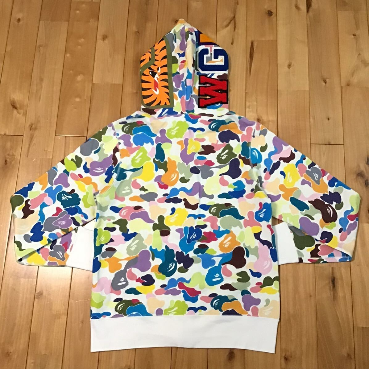 BAPE Multi camo shark full zip hoodie A Bathing Ape Size M | eBay