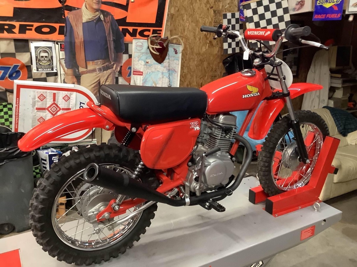 1977-1978 Honda XR75.Fit Honda XL80 XR80 Seat Pan Blue Complete