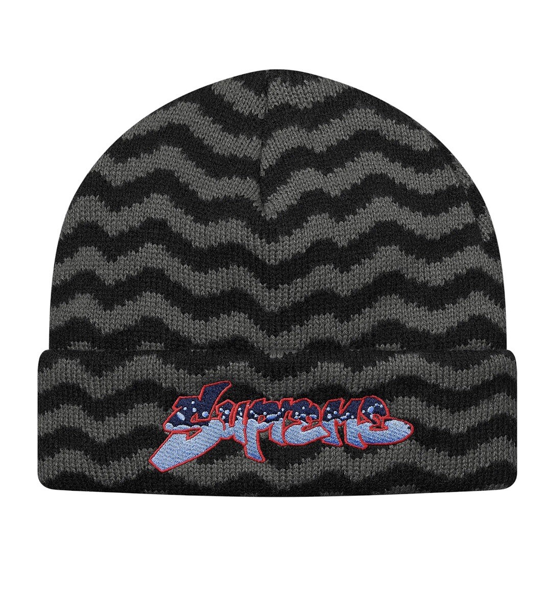 New Supreme Zig Zag Stripe Beanie FW17 OS authentic Rare Black | eBay