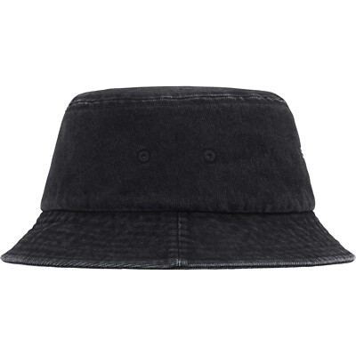 Supreme SS25 Cotton Denim Crusher Hat Black Classic Logo Size M/L