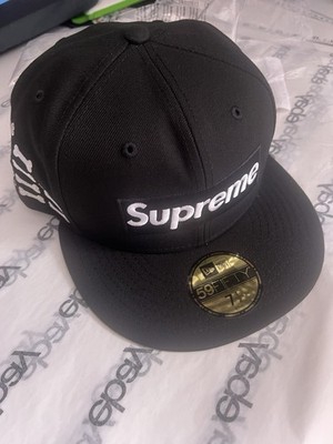 New Supreme Bones Box Logo New Era Black 7 1/2 | eBay