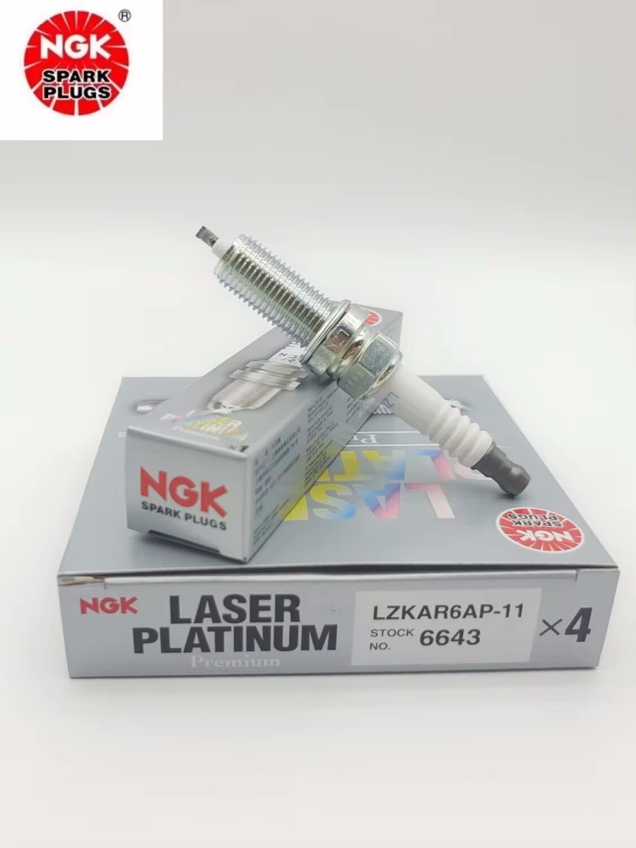 4Pcs NGK LZKAR6AP-11 6643 Platinum Spark Plugs For Nissan Micra