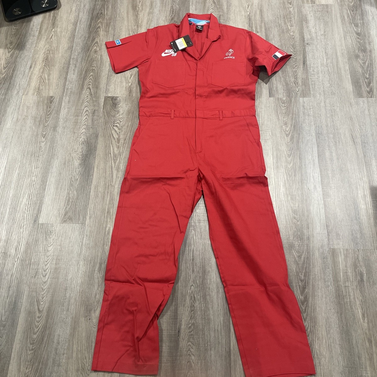 Nike SB Parra Olympics France Skate Coveralls Red Size Small