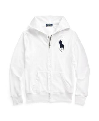 NWT Polo Ralph Lauren Big Boys White Big Pony Full Zip Hoodie 5