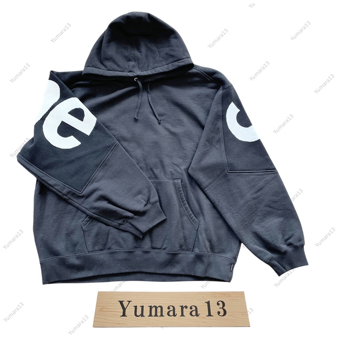 Supreme Big Logo Jacquard Hooded Sweatshirt FW23 3colors Size S