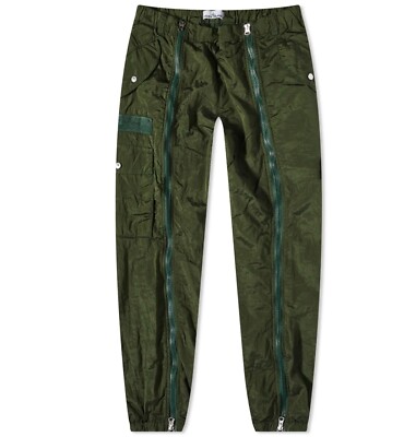 STONE ISLAND $670 RETAIL NYLON METAL ECONYL CARGO ZIP FLIGHT PANT
