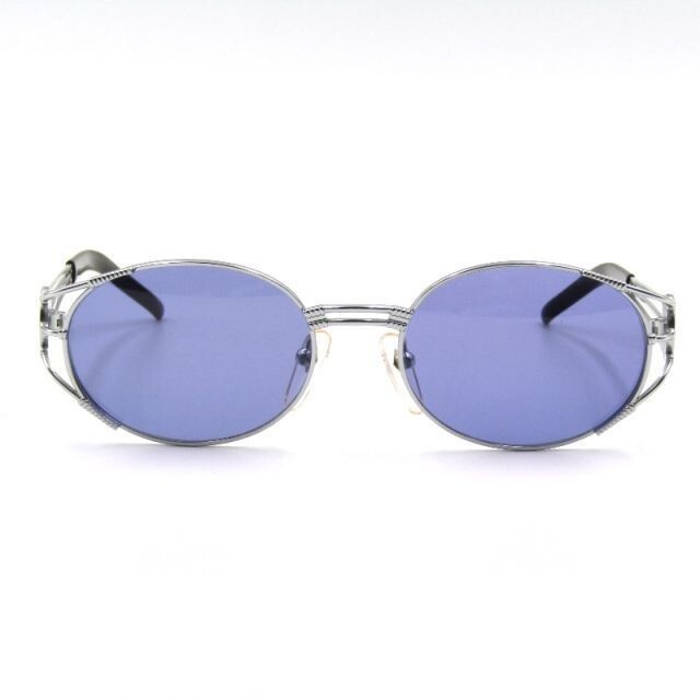 Jean Paul Gaultier Sunglasses 58-5106 JPG 90s Vintage Oval Silver