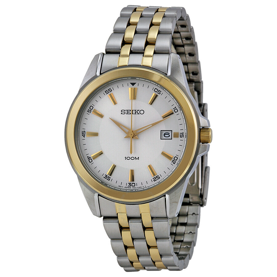 SEIKO Mens Watch SGEG88 Two-tone Gold Stainless Steel Japanese