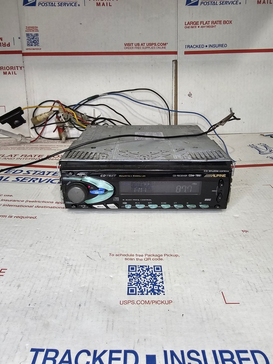 OLD SCHOOL ALPINE CAR Radio CD Player Bass Tilt Face 45Wx4 BBE CDM