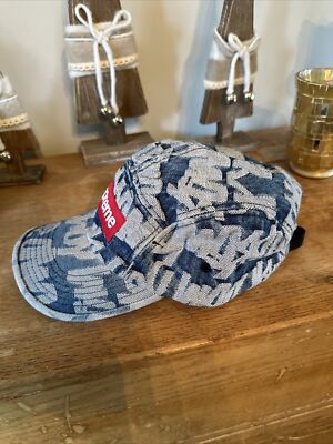 Supreme Box Logo New York Graffiti Cap 5 Panel Denim OS | eBay