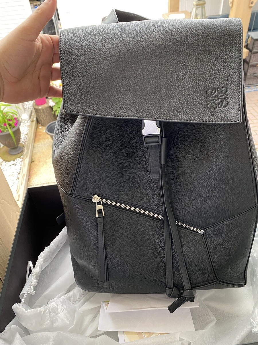 LOEWE Puzzle Backpack Leather Dark gray Black 324.12.Z54 Purse