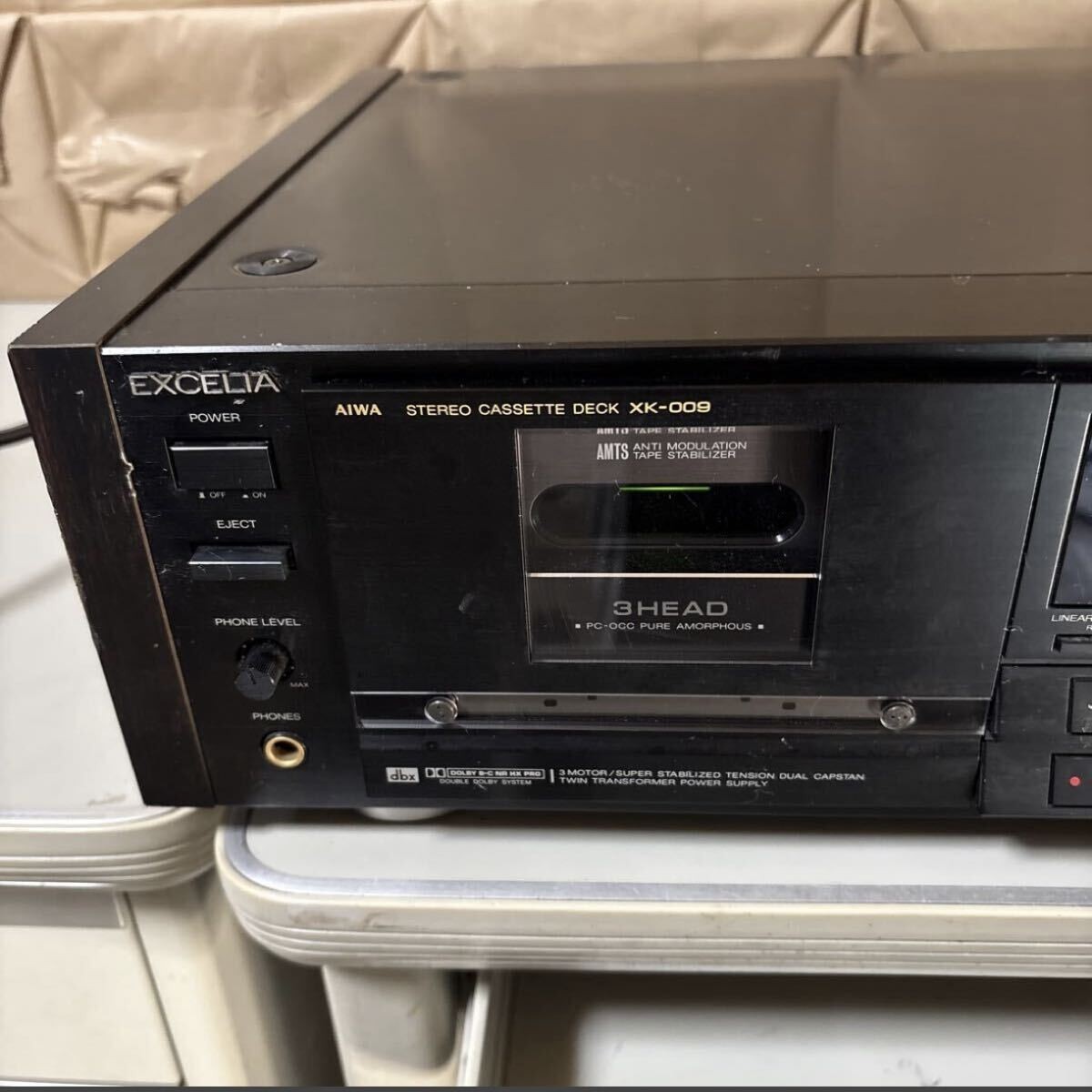 JUNK AIWA EXCELIA XK-009 Stereo Cassette Deck Black | eBay