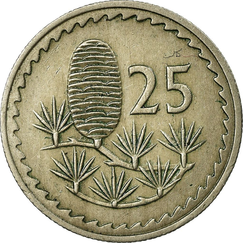 Cyprus 25 Mils Coin | Cedar Tree | 1963 - 1982 | eBay
