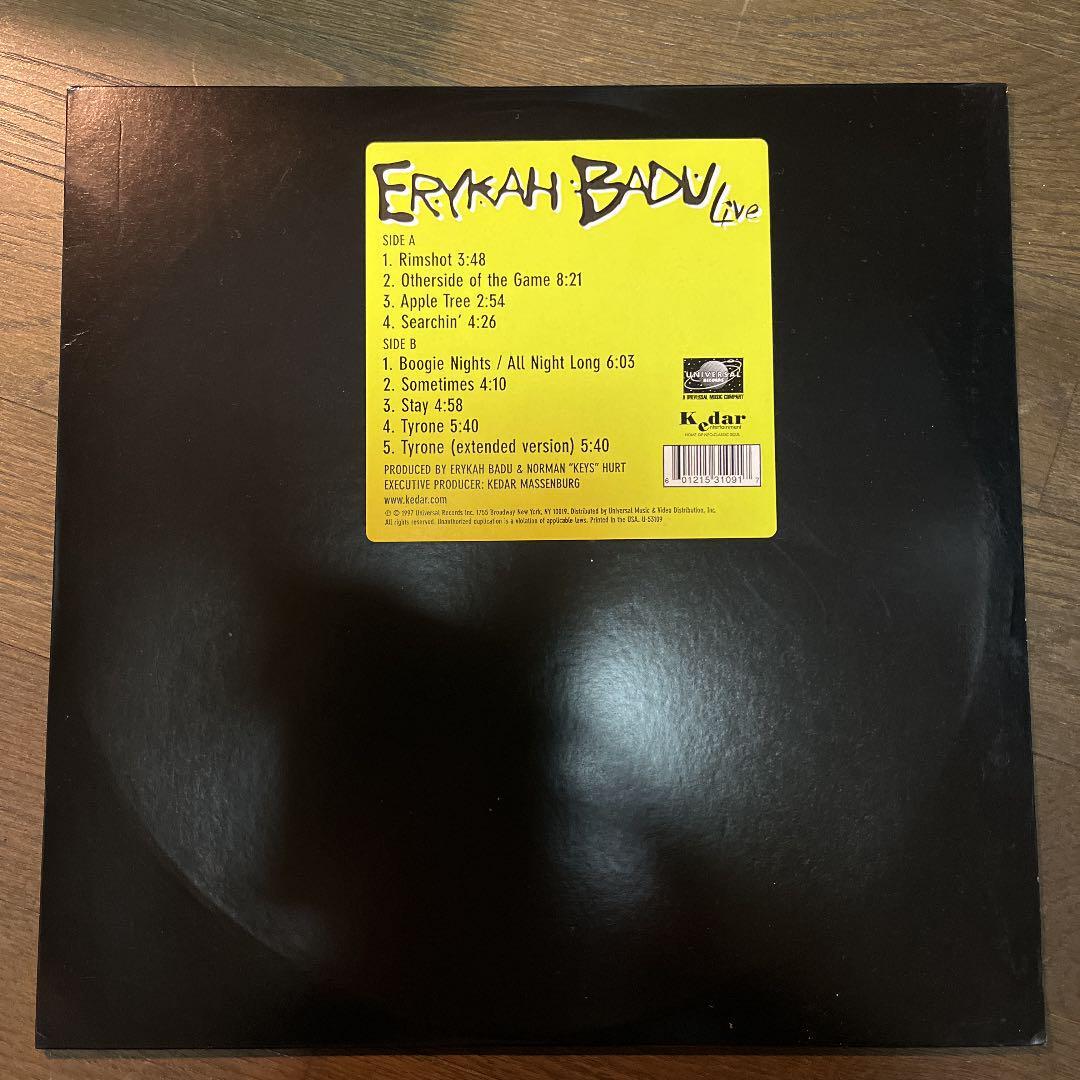 Erykah Badu / Live 1997 US Original LP Vinyl Universal Records