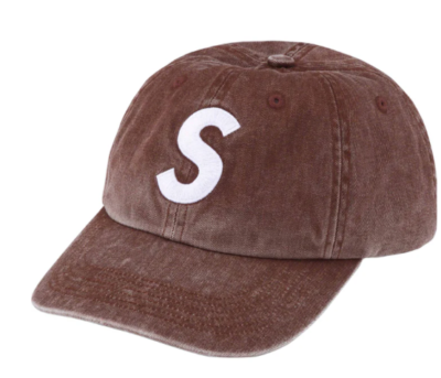 Supreme Pigment Print S Logo 6-Panel Hat Cap Brown FW23 100