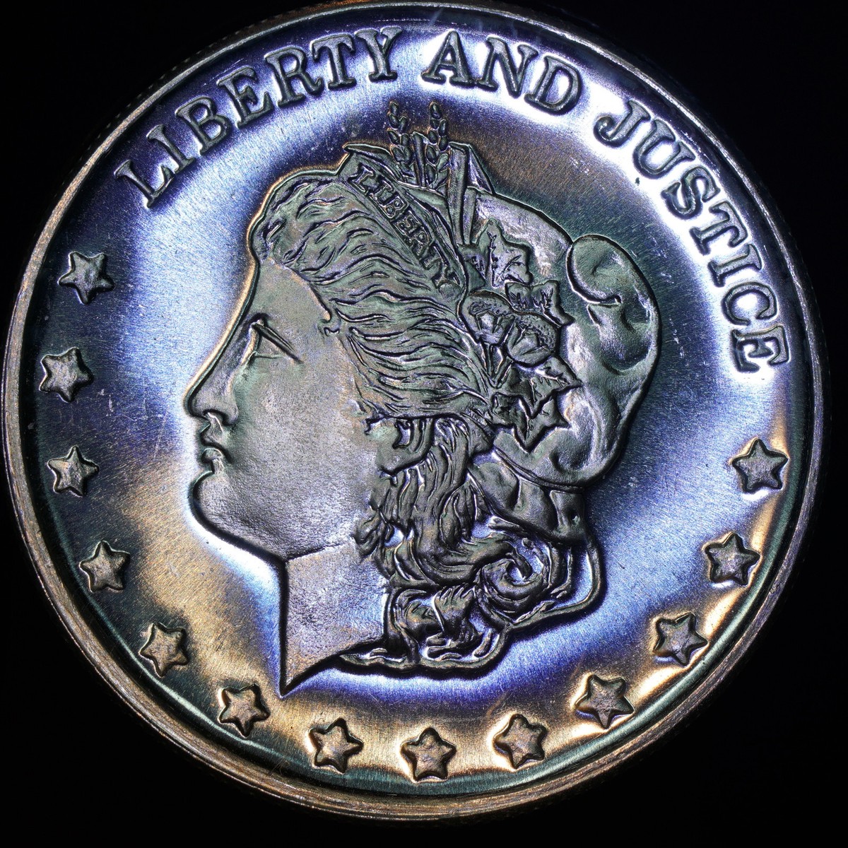 1982 Northstar Mint Lady Liberty and Justice 1oz 999 FINE Silver