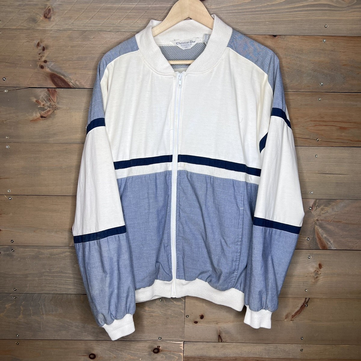 Vintager Christian Dior Monsieur Color Block Zip Up Track Jacket