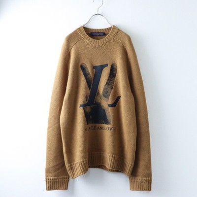 Beautiful Louis Vuitton Cashmere x Vicuna Hand LV Embroidery Crew
