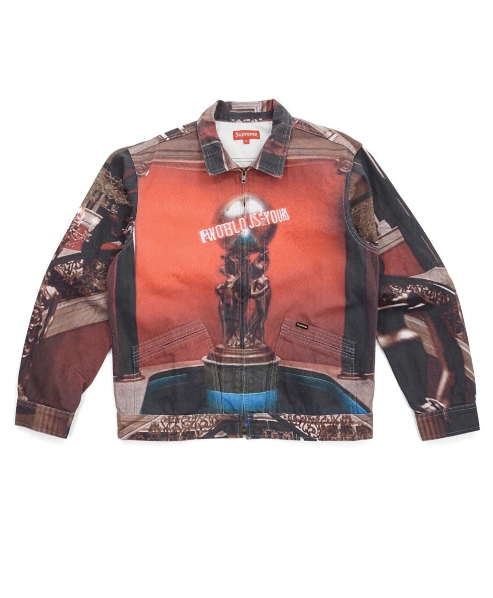 FW17 Supreme Scarface World Is Yours Denim Jacket Multi Size XL