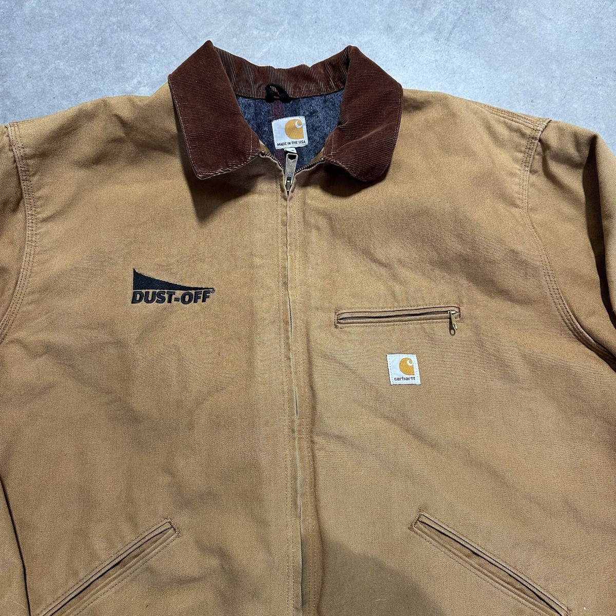 Vintage Carhartt J97 BRN Detroit Canvas Work Jacket Brown USA Size