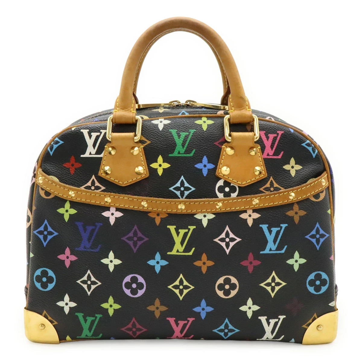 Louis Vuitton LV Monogram Multicolor Trouville Hand Bag Noir Black