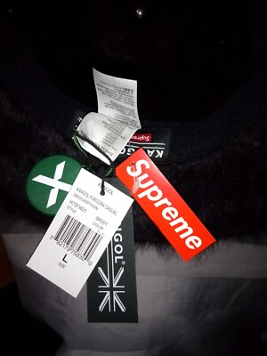 New SUPREME KANGOL, size:LARGE, furgora bermuda black furry bucket