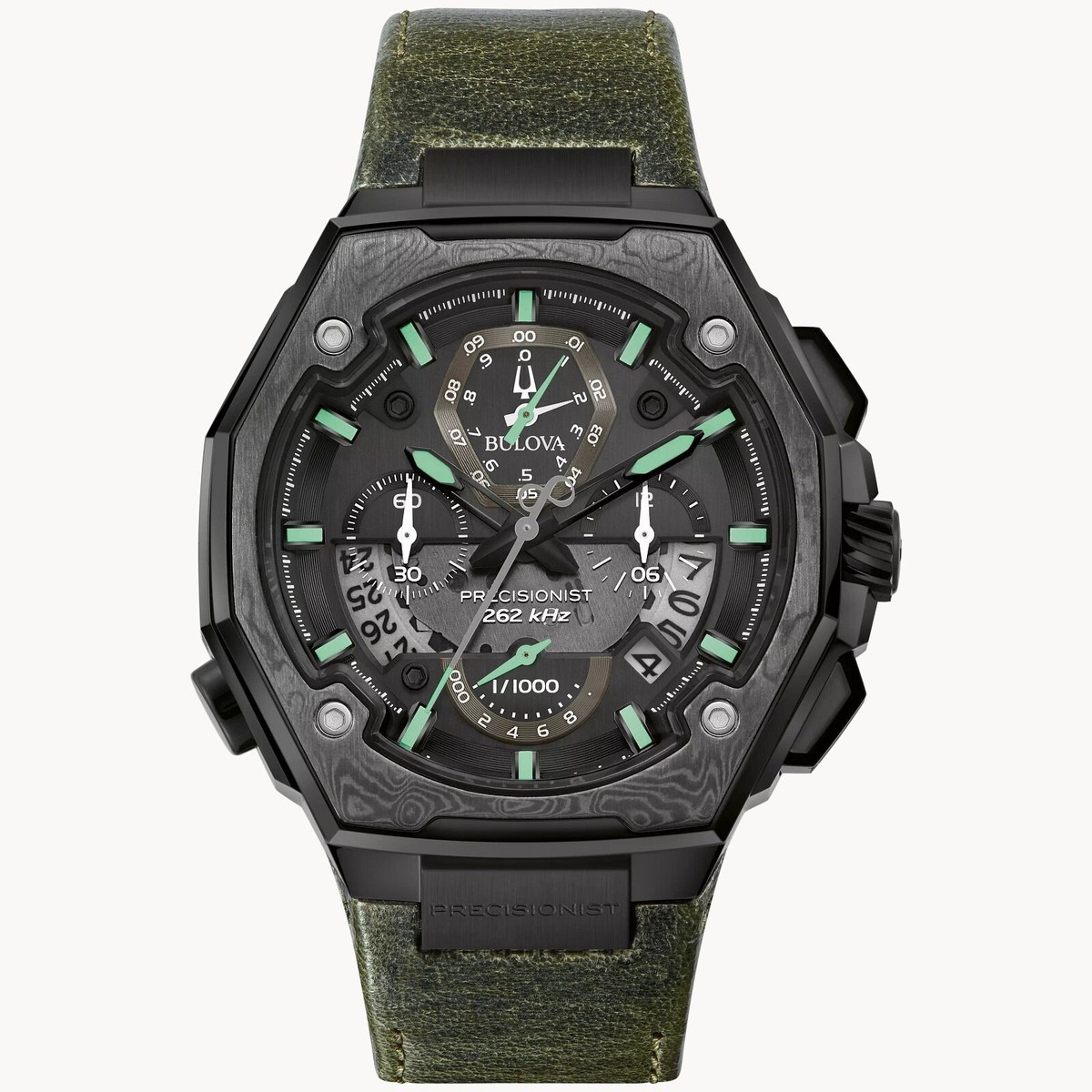 Bulova Precisionist X Mens SE Chronograph Quartz Green Watch 45mm