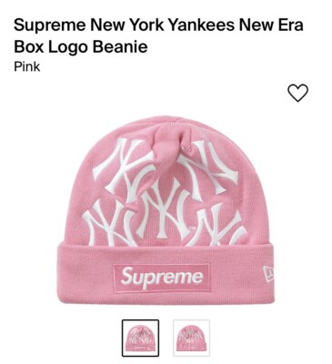 Supreme New York Yankees New Era Box Logo Beanie pink (FW21) | eBay