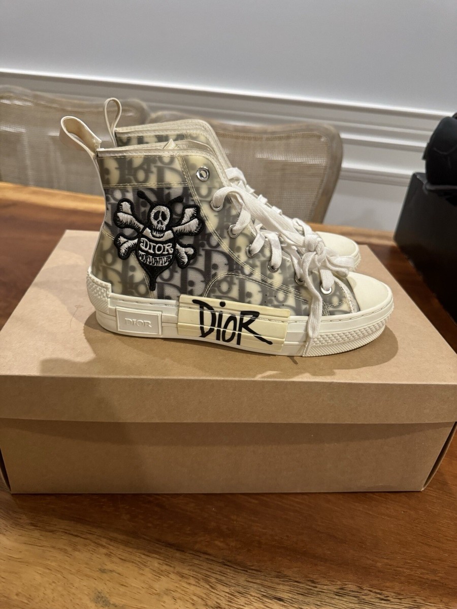 Size 36 / US 6 - Dior x Shawn Stussy B23 High Top Bee Embroidery