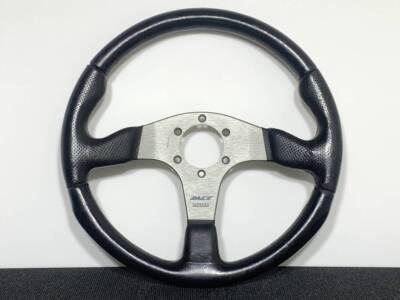 MOMO RACE D35 Steering Wheel 35Φ Black Leather Sports Type Vintage