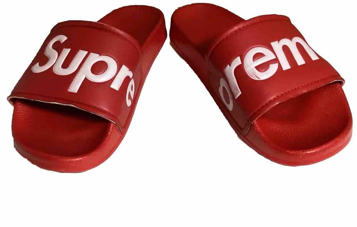 Supreme Slides Sandals Black Authentic Size 7 SS14 2014 Spring