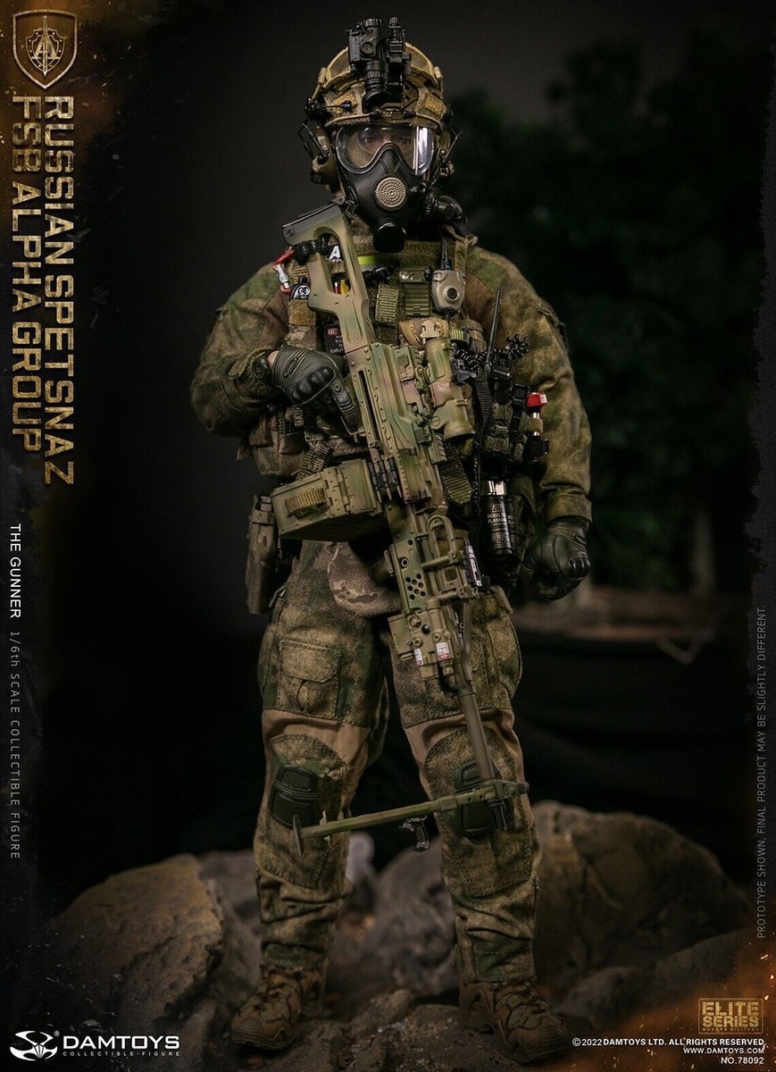Buy DAMTOYS Russian Spetsnaz FSB Alpha Group Gunner Scale Action