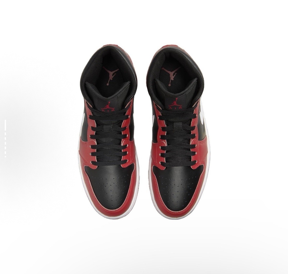 Nike Air Jordan 1 Mid Shoes Black Gym Red White DQ8426-061 Men's