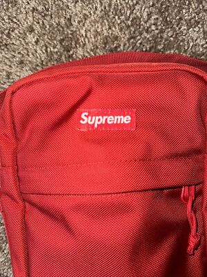 Supreme SS18 Red Shoulder Messenger Bag Cordura Fabric 100