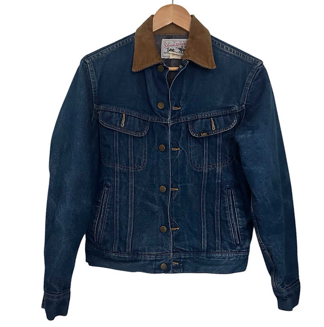 Vintage Lee Storm Rider Denim Jacket Men's Size 36R Corduroy