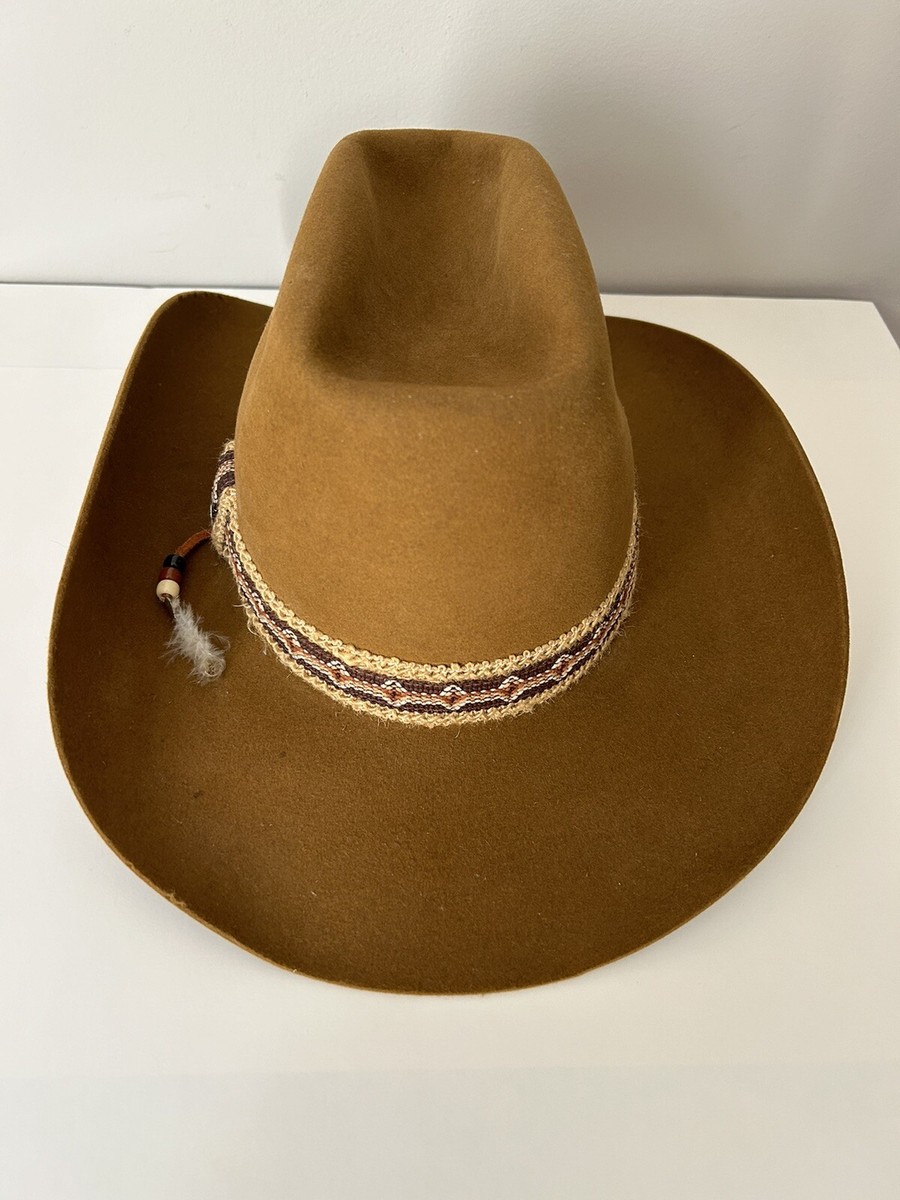 John B. Stetson Vintage 4X Beaver Western Cowboy Hat Brown 7 1/8