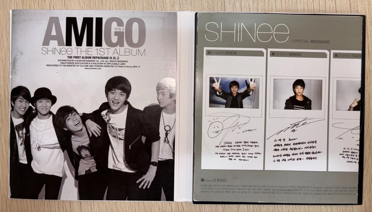 SHINee [AMIGO] Autographed Signed Album MINT RARE | eBay