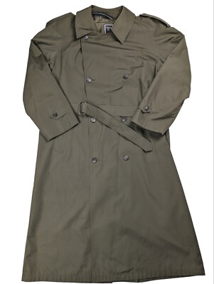 Christian Dior Monsieur Trench Coat Men 44 XL Olive Drab Rain