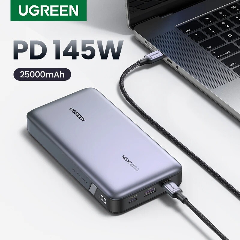 UGREEN 145W 25000mAh Power Bank Portable PD Fast Charging For