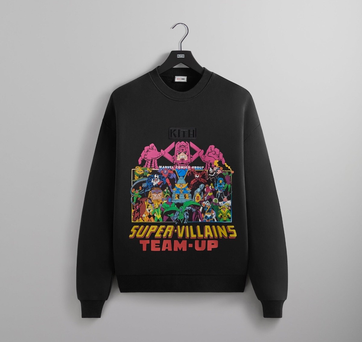 KITH x Marvel Super Villains 'Team Up' Vintage Nelson Crewneck