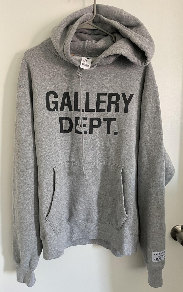 NEW XL Gallery Dept. Heather Grey Center Logo Hoodie Sweatshirt | eBay