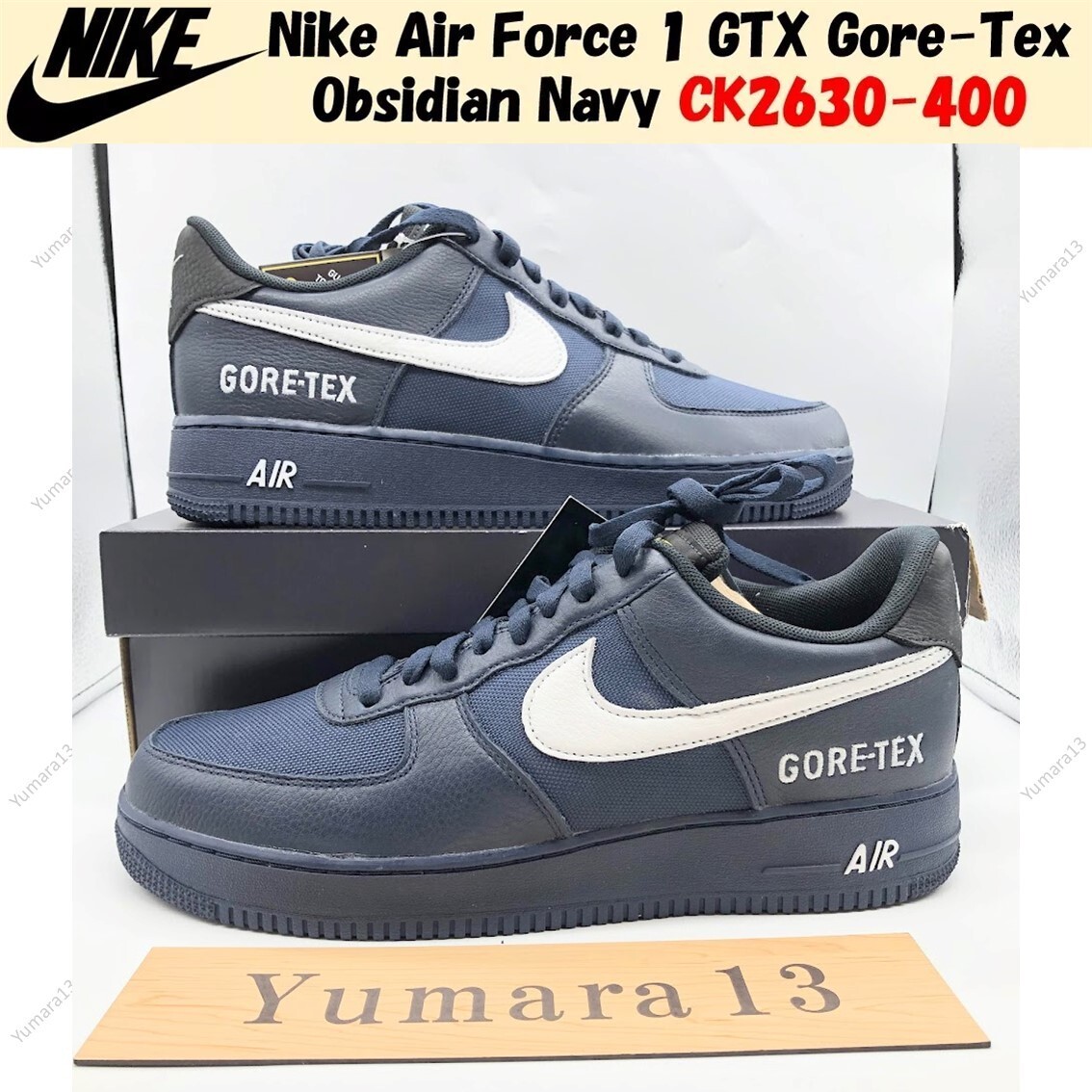 Nike Air Force 1 GTX Gore-Tex Obsidian Navy CK2630-400 Men's Size